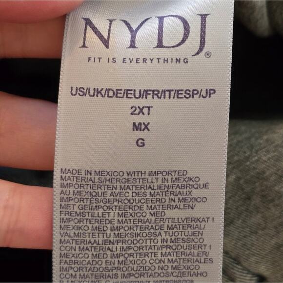 NYDJ Pull on Slim Bootcut Jeans Medium Wash Plus Size 2XL Tall 20 22 New 21 x 34 - Picture 13 of 16